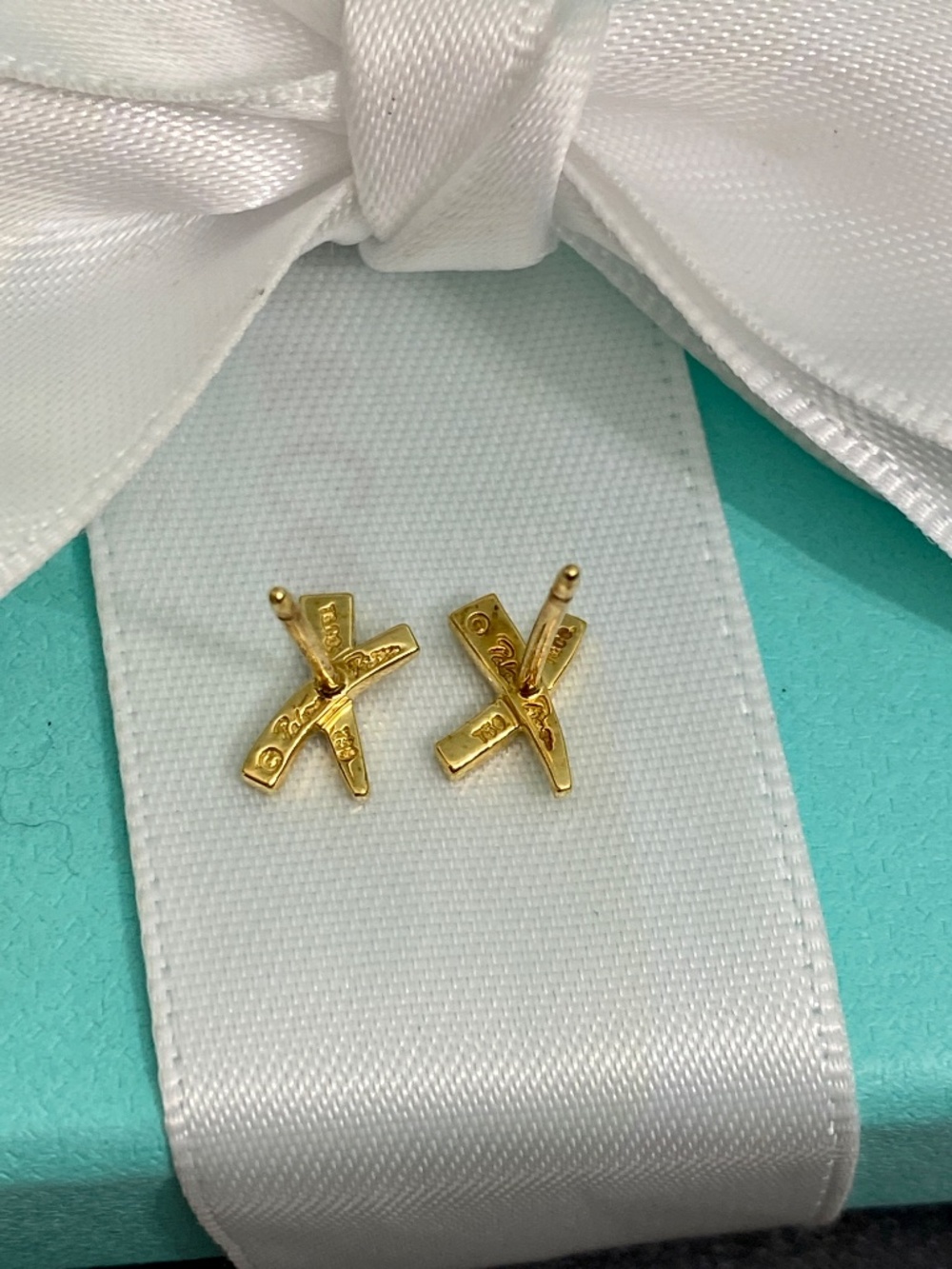 Tiffany & Co Paloma's Graffiti X Earrings 18k yellow gold box and pouch - Picture 5 of 8